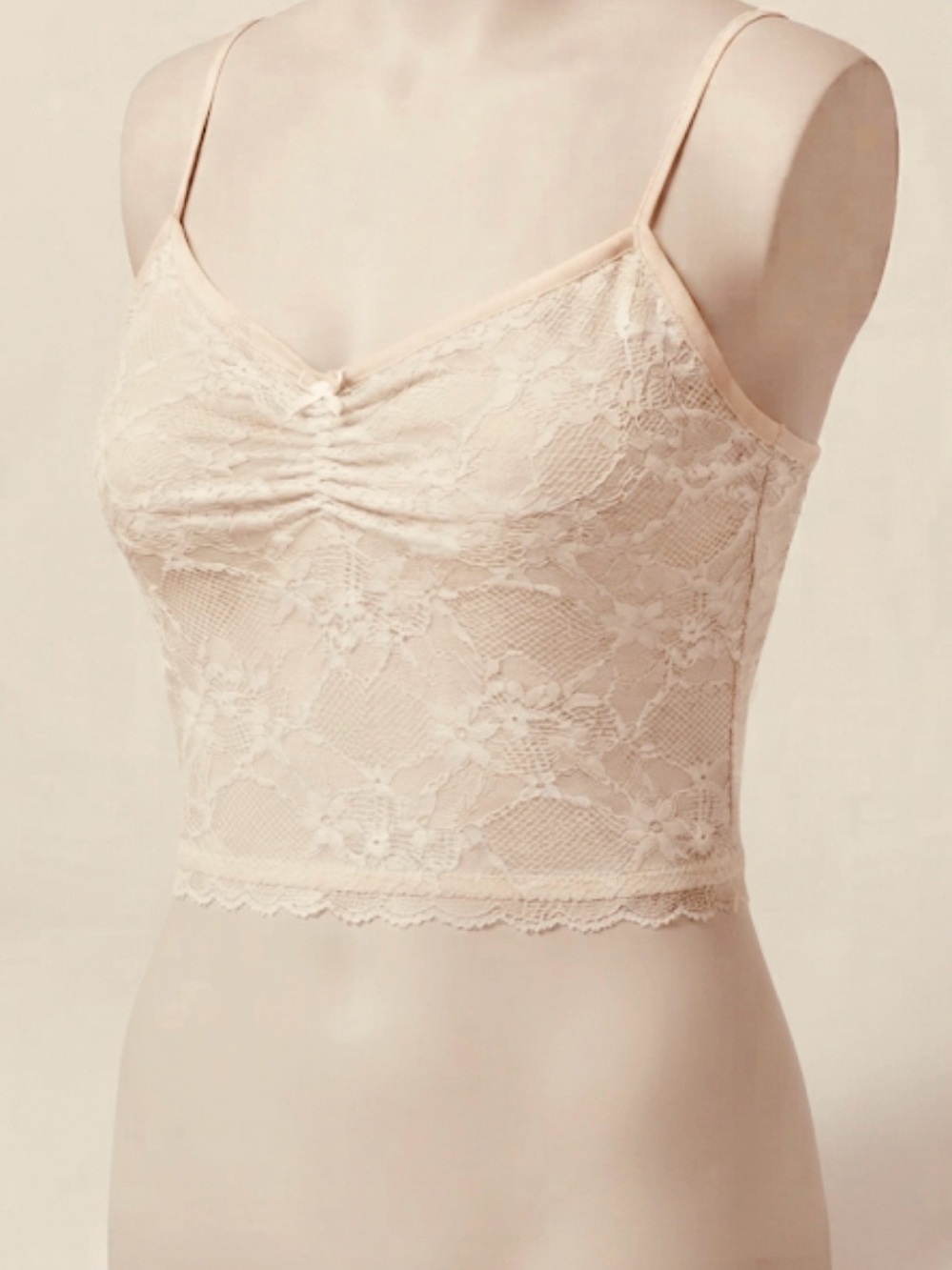 wild fable Lace-Overlay Nude Camisole